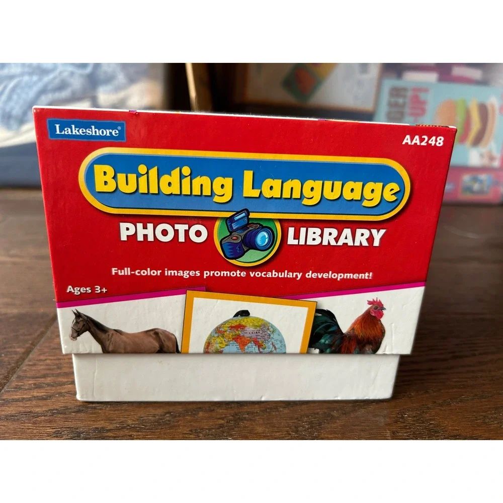 Lakeshore Building Language Photo Library AA248 Flash Cards Vocabulary Set Kids